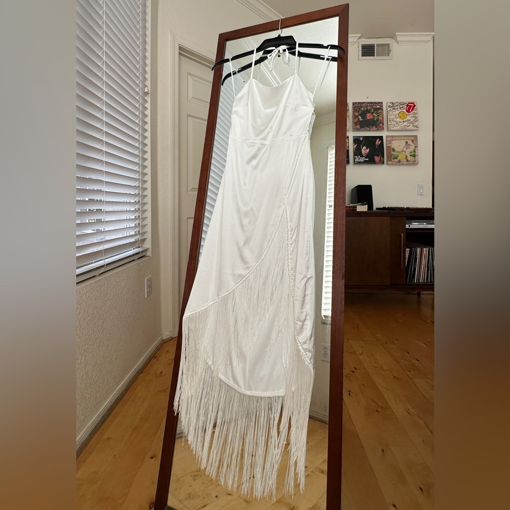 12th Tribe Cowl Neck Halter Dress